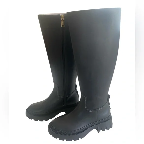 Coach C Logo Lug Sole Knee-High Boots – Size 6B / EU 36.5 – NWT - Picture 1 of 13